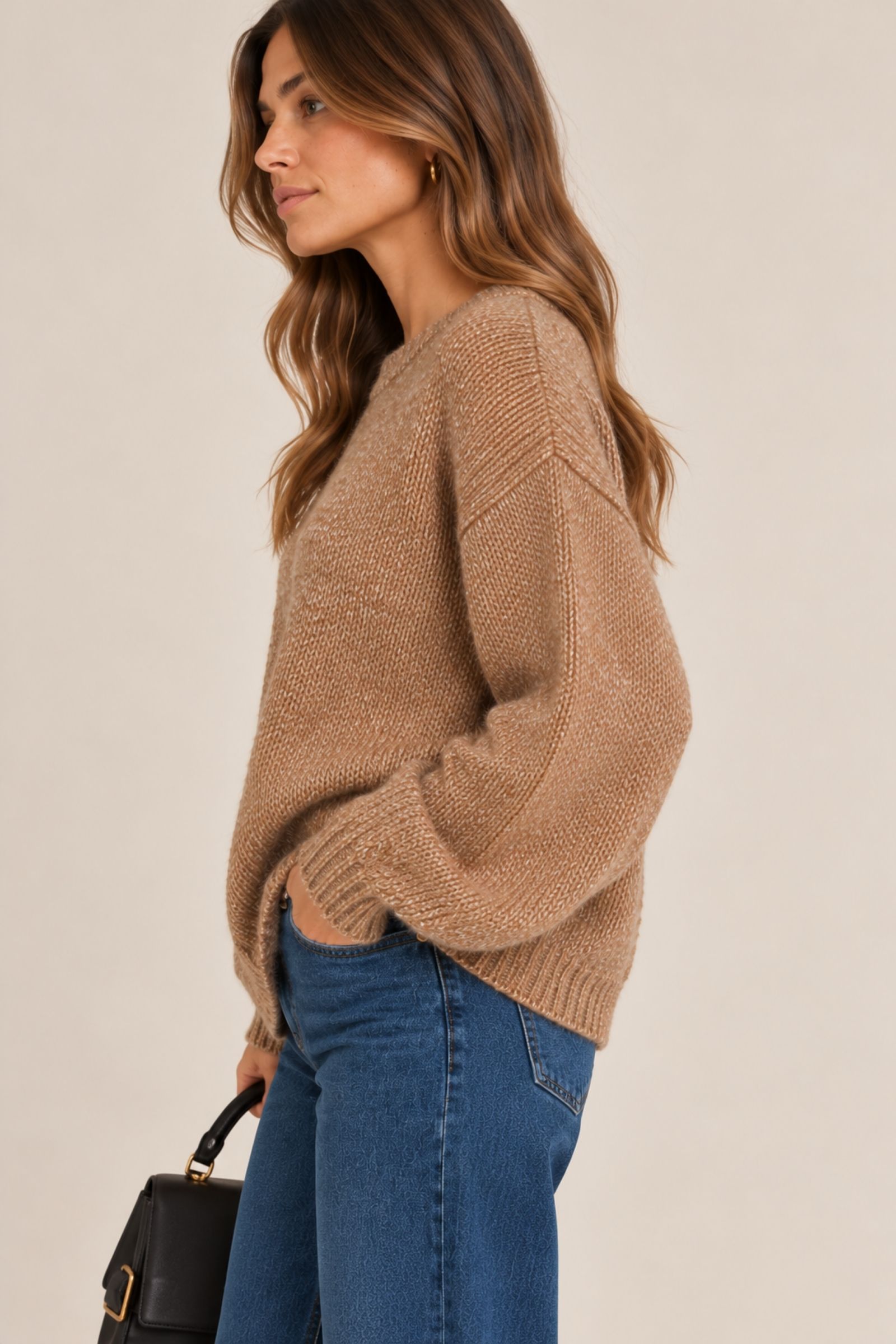 MAGLIONE GIROCOLLO CON MANICHE LUNGHE - immagine 4