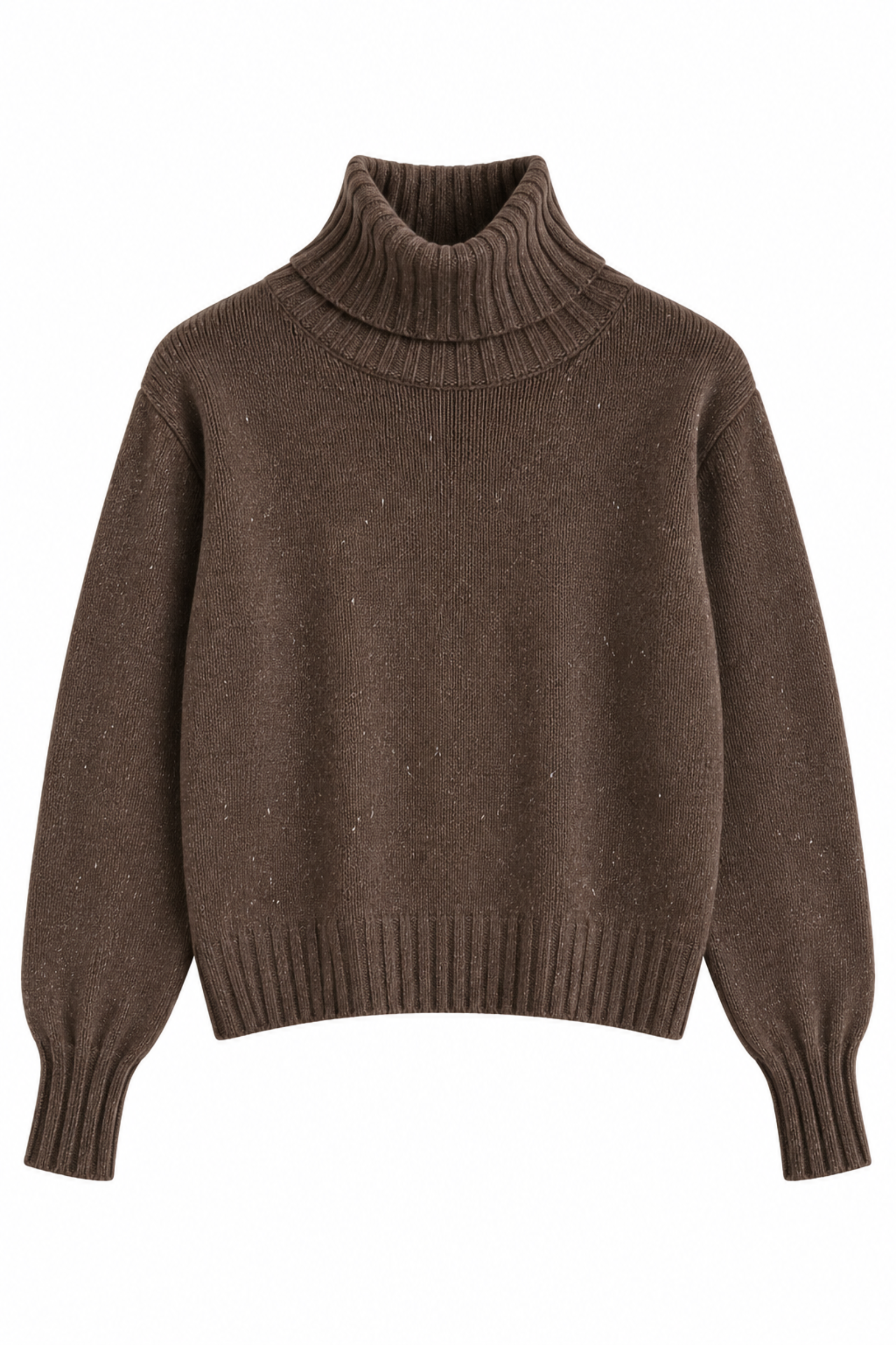 AL26199-06_MORO MAGLIONCINO CON COLLO ALTO RISVOLTATO E FILI LUREX - Moor, TU