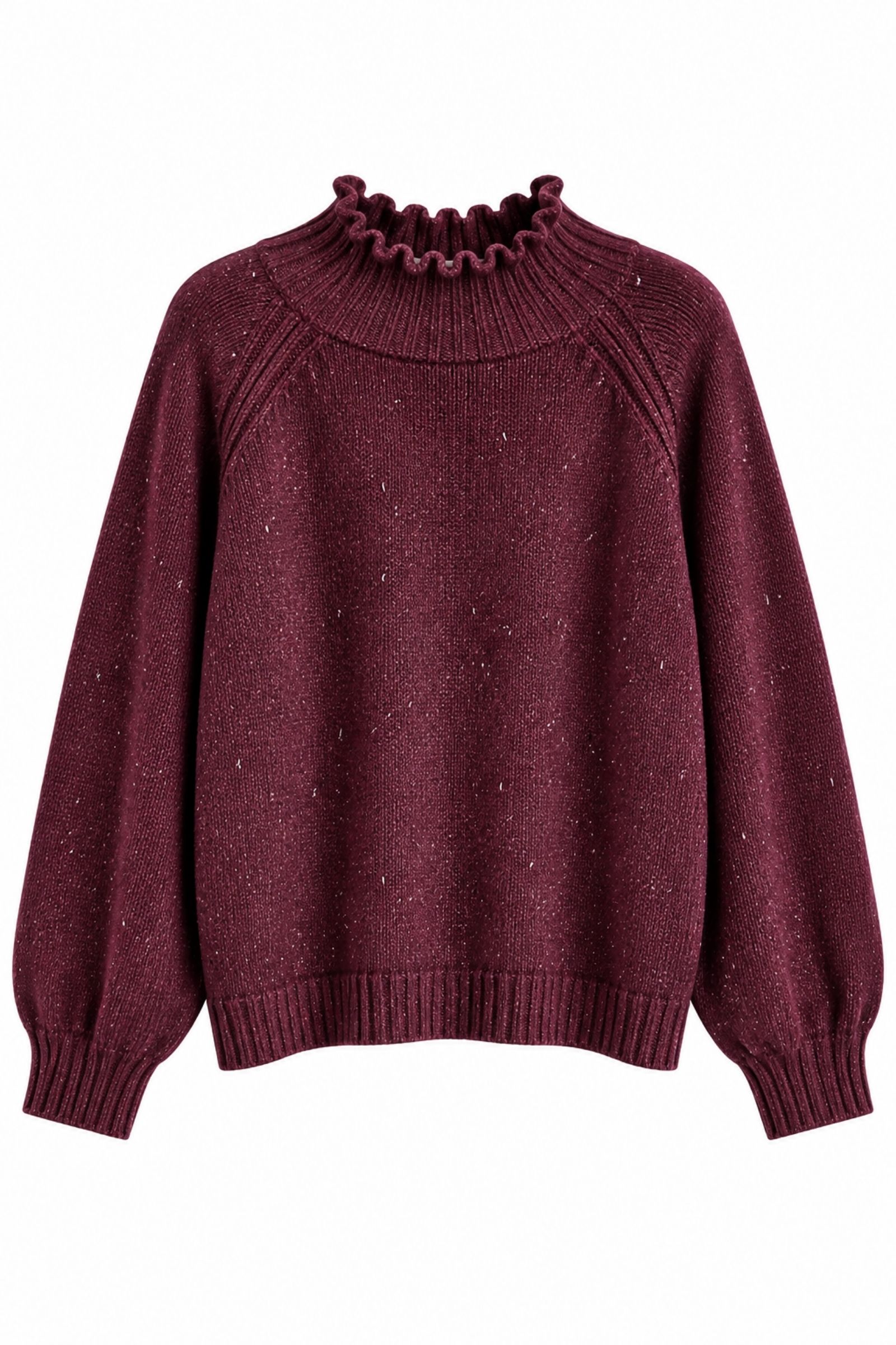 AL26206-06_PRUGNA MAGLIONE GIROCOLLO CON DETTAGLI A COSTINE - Κλαδεύω, TU