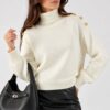 MAGLIONE DOLCEVITA CON BOTTONI DORATI - Image 2