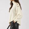 MAGLIONE DOLCEVITA CON BOTTONI DORATI - Image 3