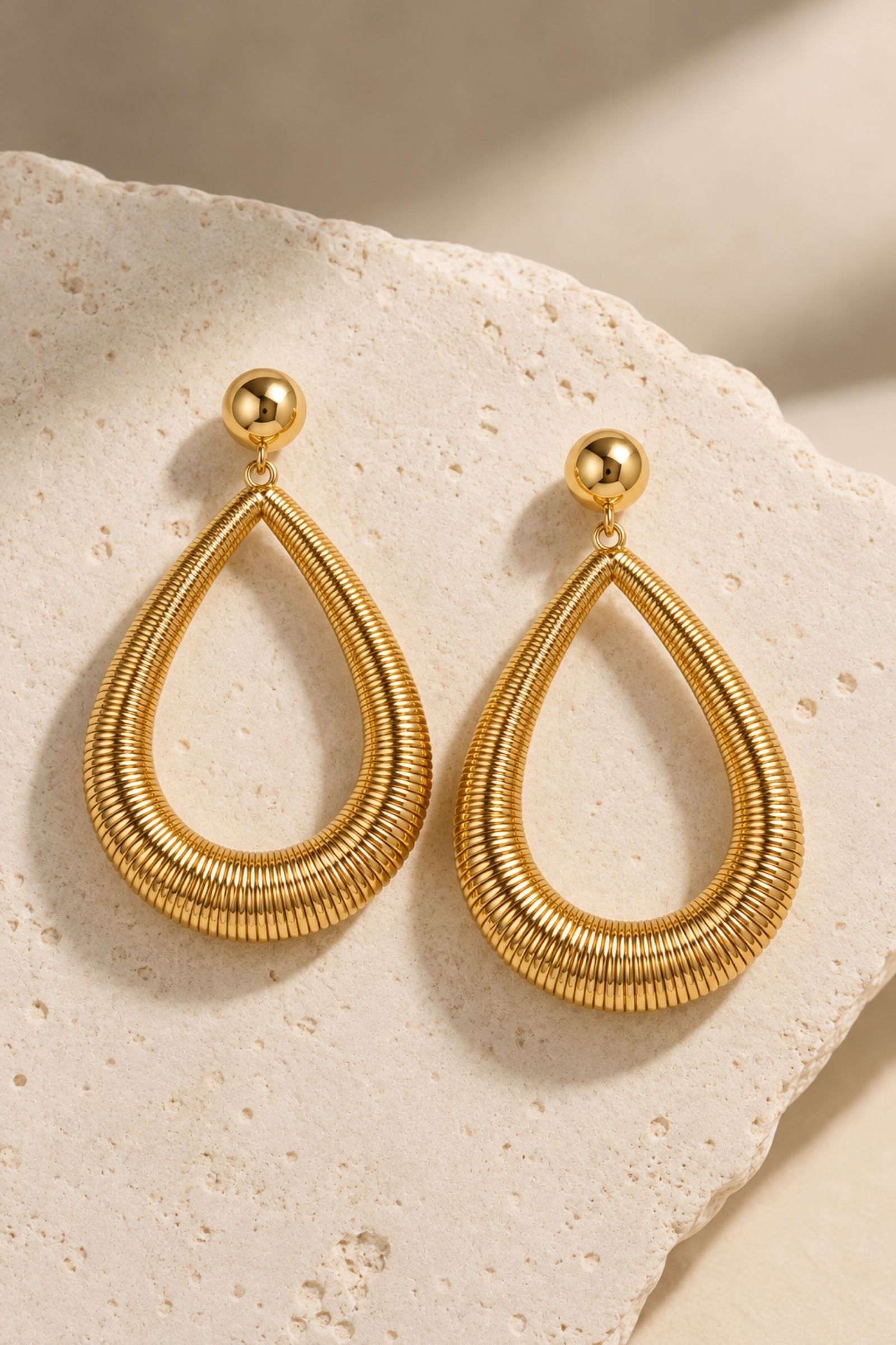 BI314-06_ORO ORECCHINI PENDENTI A GOCCIA - Oro, TU