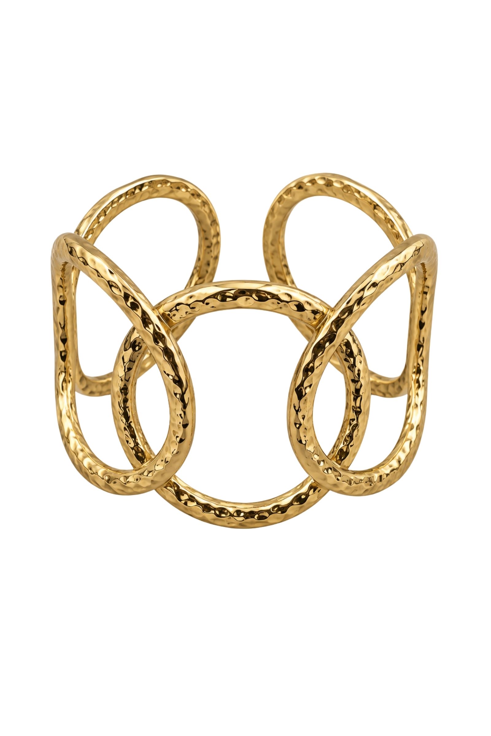 BRACCIALE RIGIDO CON CERCHI INTRECCIATI - Image 2