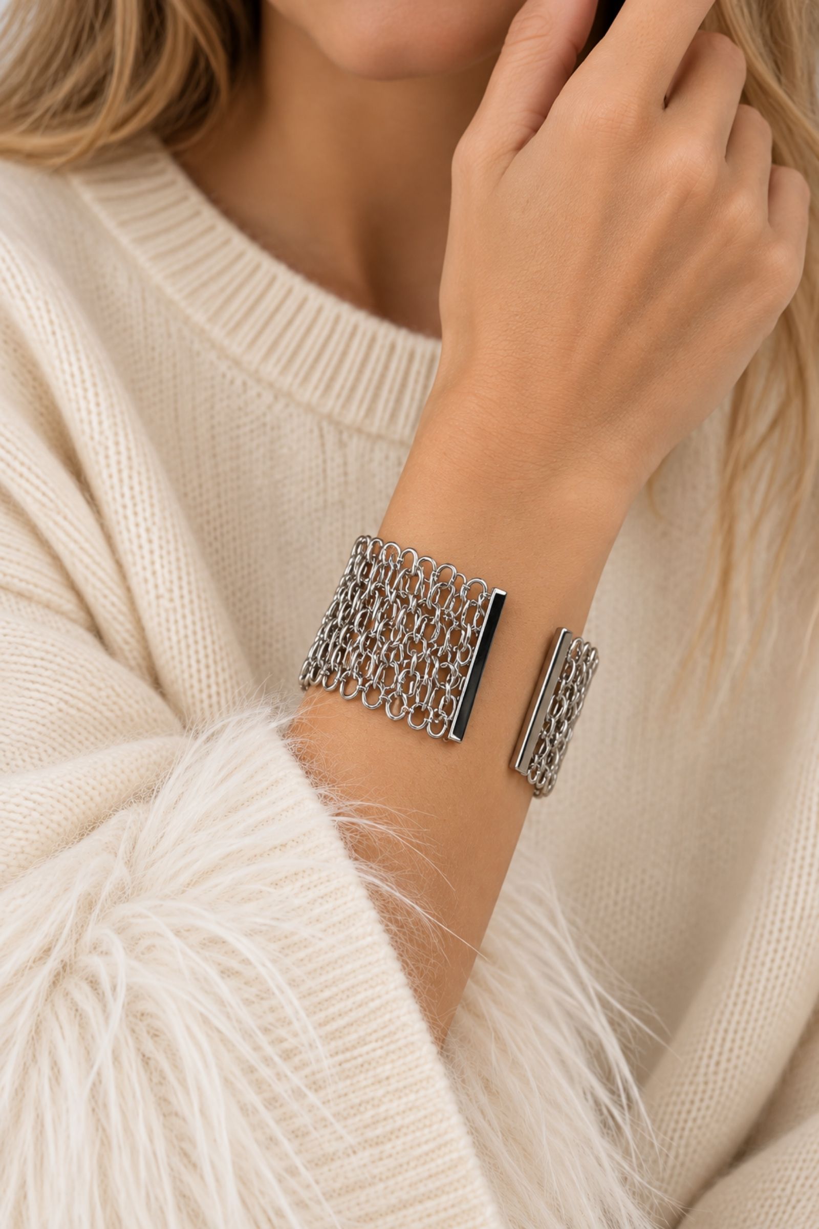 BRACCIALE A MAGLIA INTRECCIATA