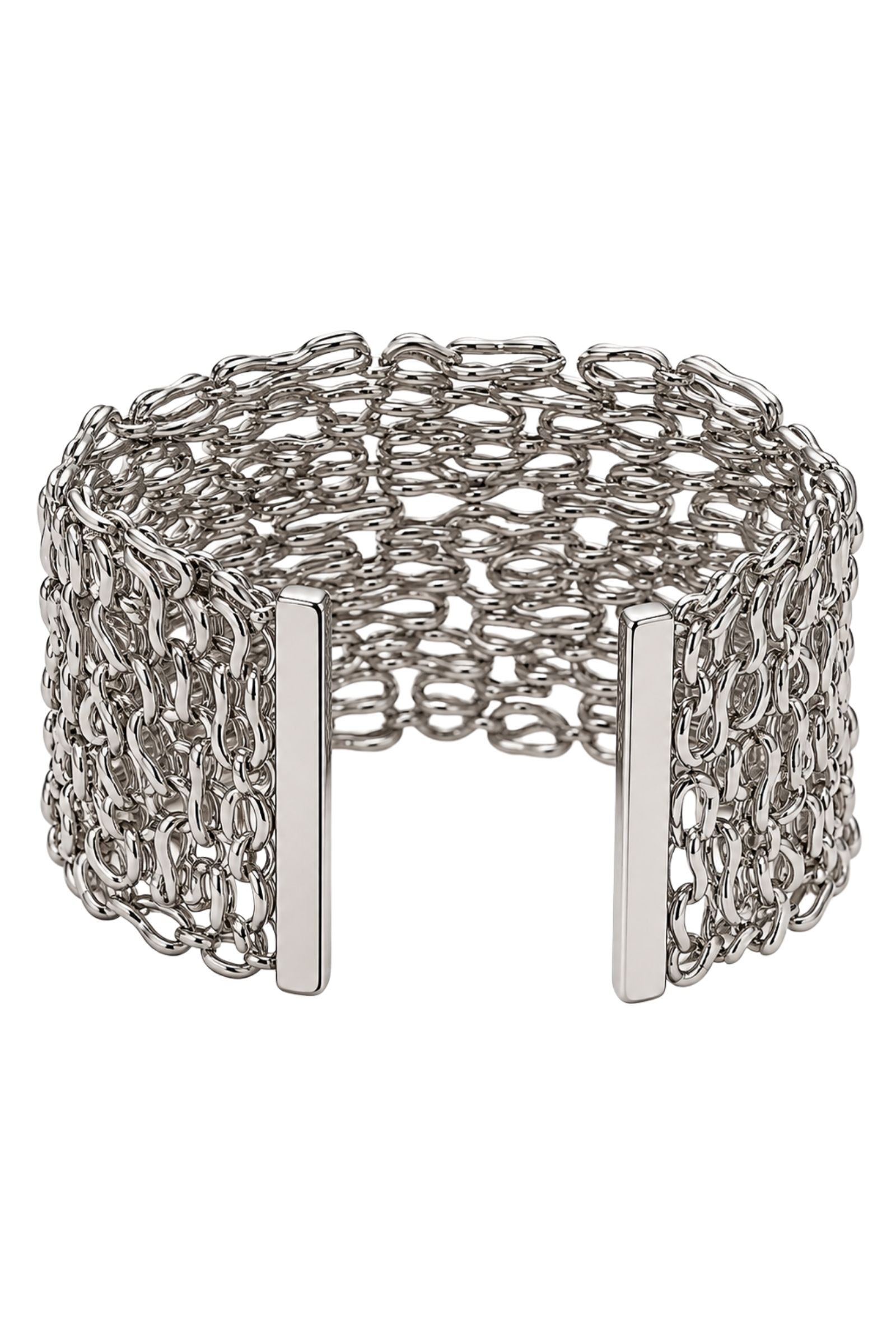 BI316-06_ARGENTO BRACCIALE A MAGLIA INTRECCIATA - Argento, TU