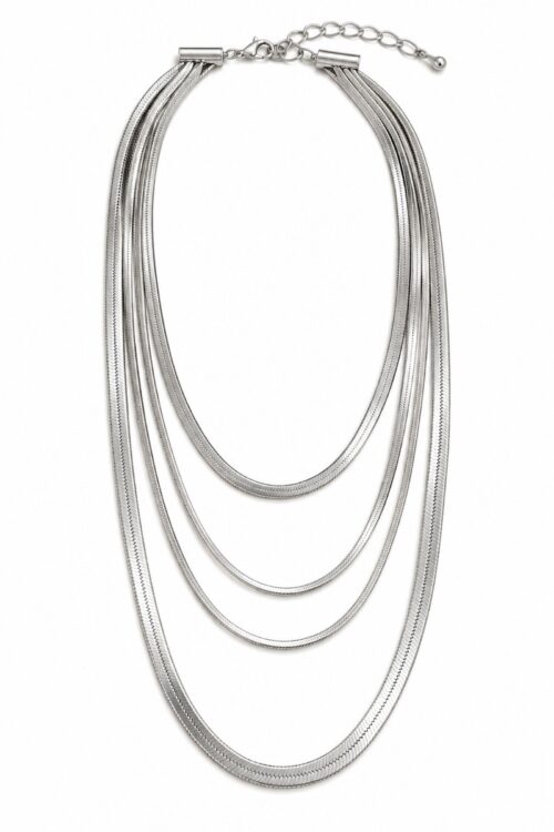 Alternative view of COLLANA MULTIFILO A CATENE SOVRAPPOSTE