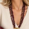 COLLANA MULTIFILO CON PERLINE E CHIUSURA DECORATIVA - immagine 2