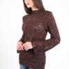 MAGLIA IN PIZZO FLOREALE CON MANICHE A CAMPANA - immagine 3