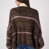 CARDIGAN OVERSIZE IN MAGLIA MELANGE CON RIGHE - immagine 3
