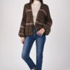 CARDIGAN OVERSIZE IN MAGLIA MELANGE CON RIGHE - immagine 4