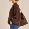 MAGLIONE DONNA SOFFICE CON SCOLLO A V E MANICHE AMPIE - immagine 3
