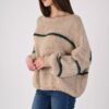 MAGLIONE OVERSIZE A RIGHE CON MANICHE AMPIE - immagine 2