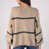 MAGLIONE OVERSIZE A RIGHE CON MANICHE AMPIE - immagine 3