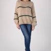 MAGLIONE OVERSIZE A RIGHE CON MANICHE AMPIE - immagine 4