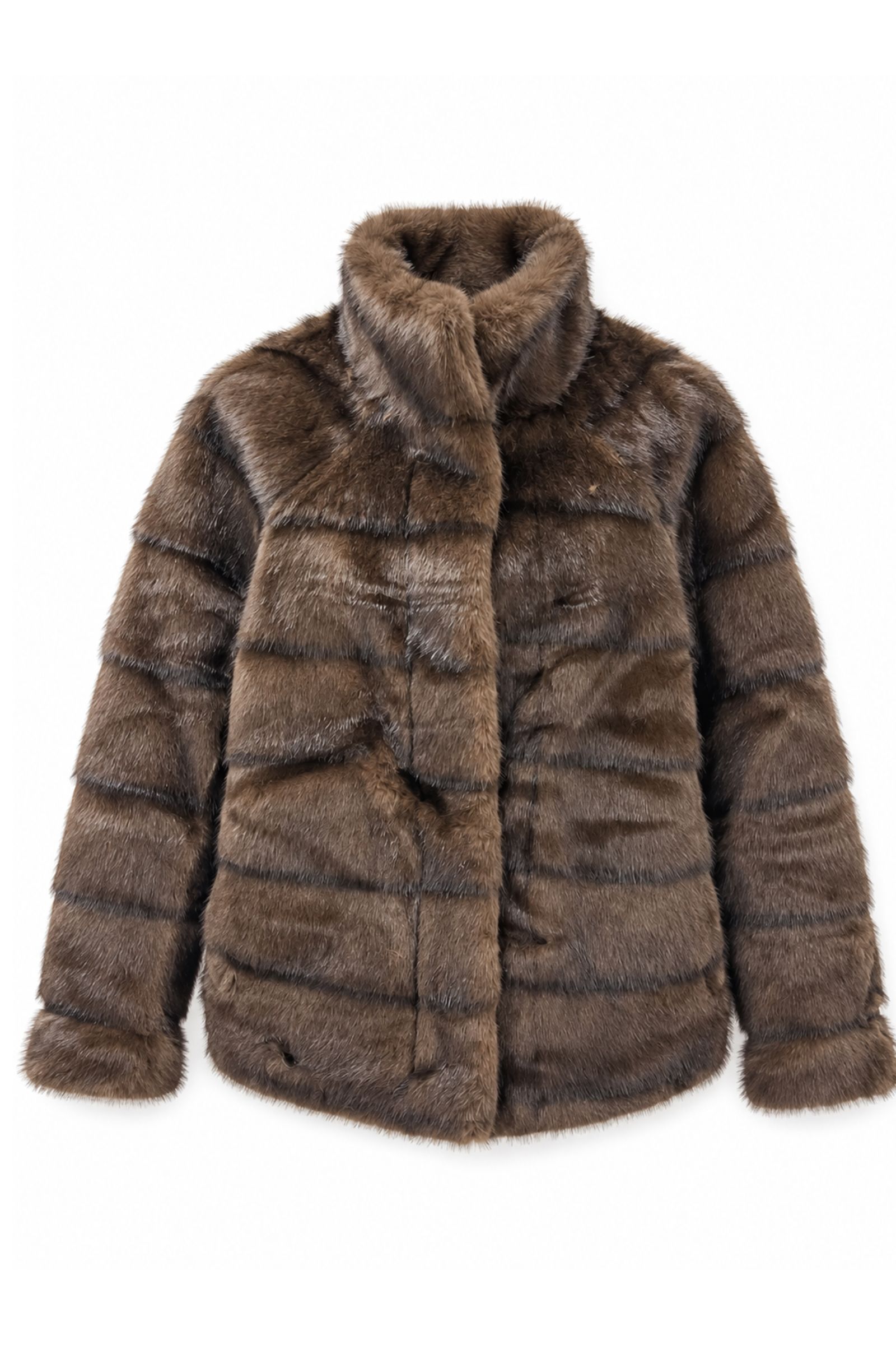 GM0576-06_MORO GIACCA IN PELLICCIA ECOLOGICA CON COLLO ALTO - Moro, TU