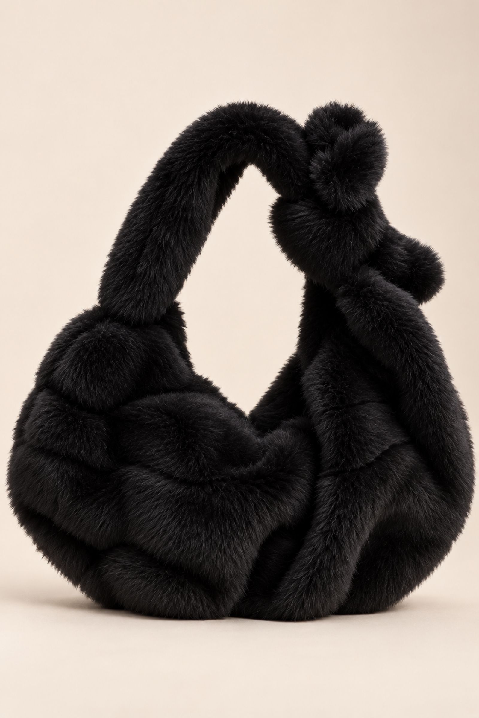 KS0315-06_NERO BORSA A SPALLA IN ECOPELLICCIA MORBIDA CON MANICO IMBOTTITO - Μαύρος, TU