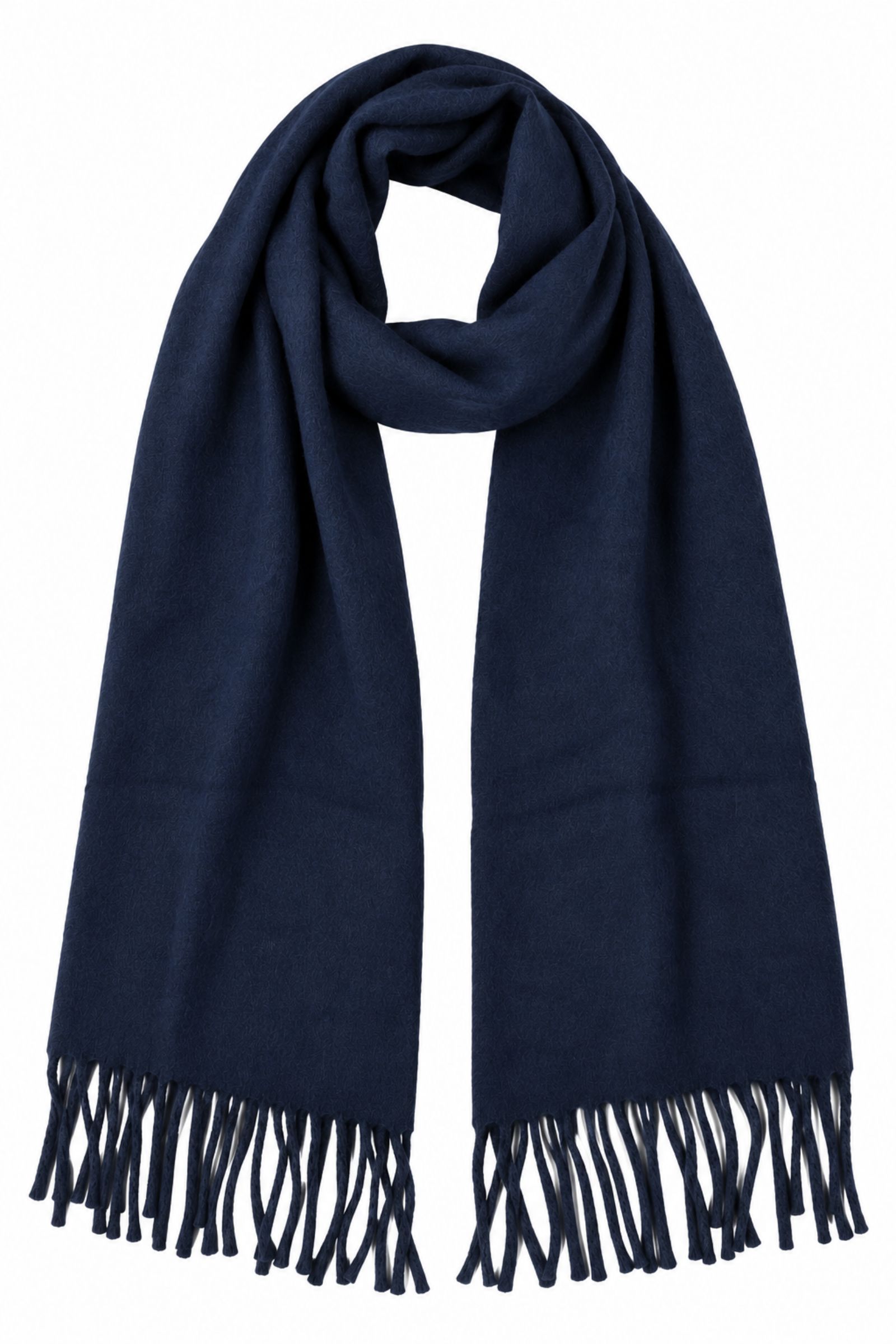 KYF6941-06_BLU SCIARPA LUNGA CON FRANGE - Blu, TU