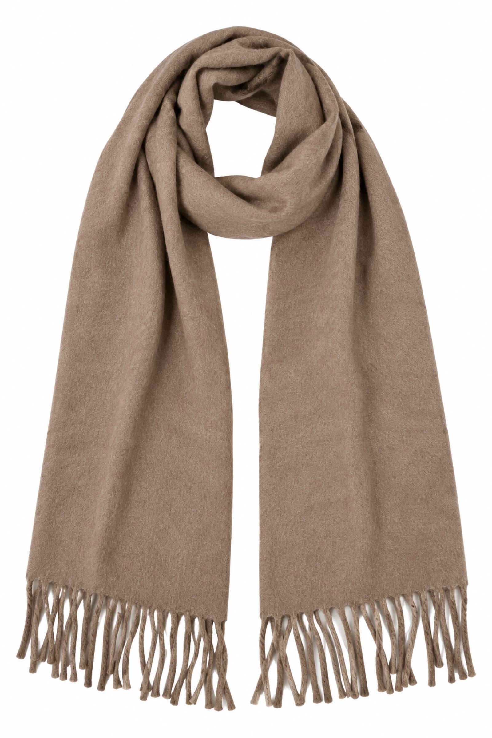 KYF6941-06_CAMMELLO SCIARPA LUNGA CON FRANGE - Cammello, TU