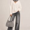 BALACLAVA IN MAGLIA A RIGHE CON BOTTONI