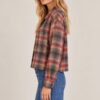CAMICIA CORTA A QUADRI CON TASCHINO E STRASS - immagine 3