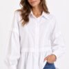 CAMICIA SVASATA CON MANICHE A SBUFFO E BALZA