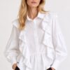 CAMICIA CON ROUCHES E BALZA SUL FONDO