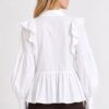 CAMICIA CON ROUCHES E BALZA SUL FONDO - immagine 3