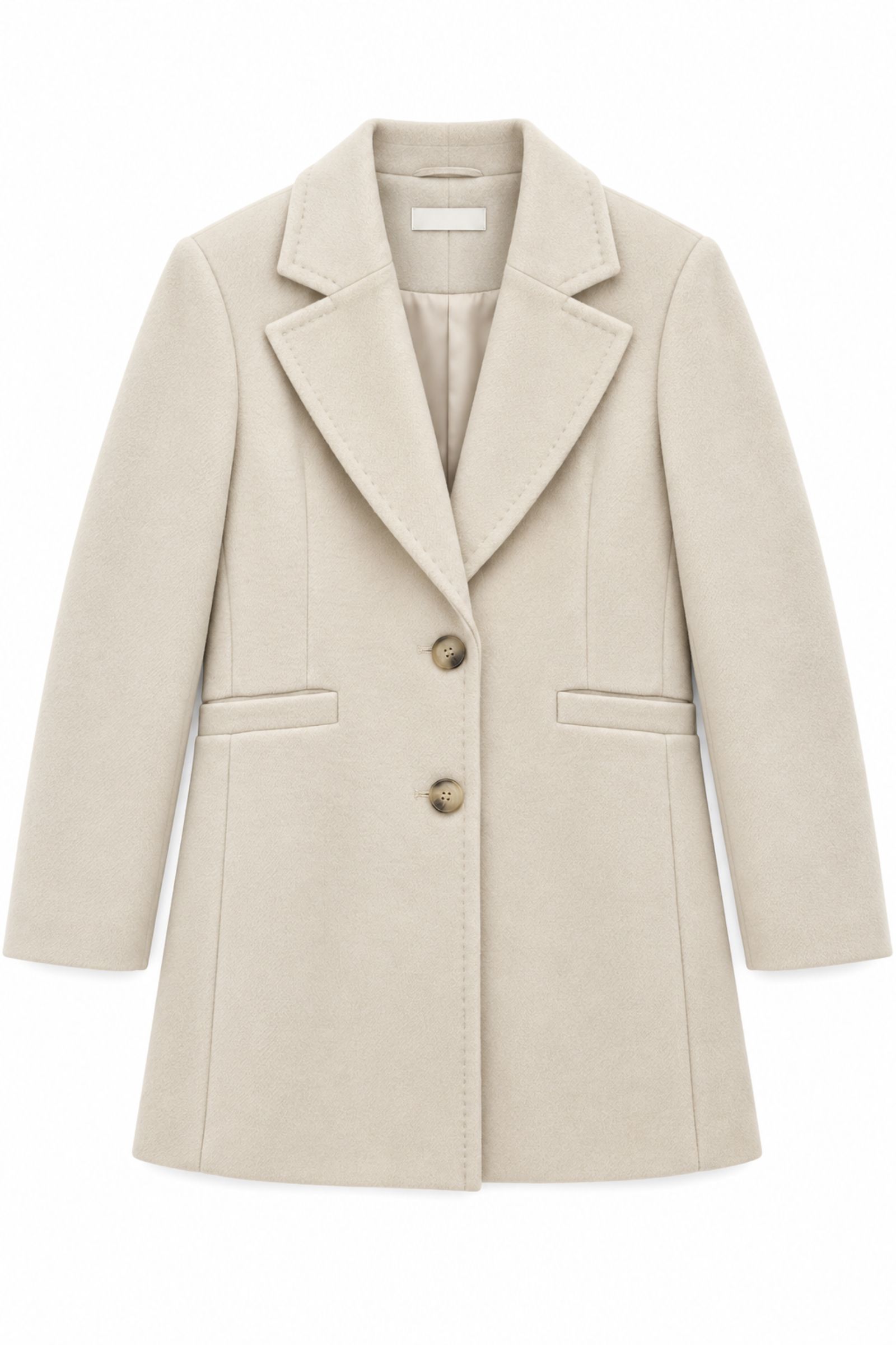 MS04-06_PANNA CAPPOTTO MONOPETTO CLASSICO - Panna, XL