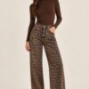 JEANS BALLOON CON STAMPA LEOPARDATA