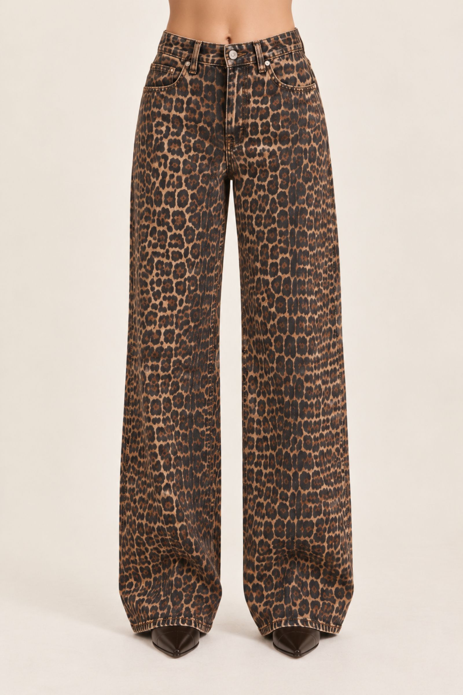 JEANS BALLOON CON STAMPA LEOPARDATA - immagine 2