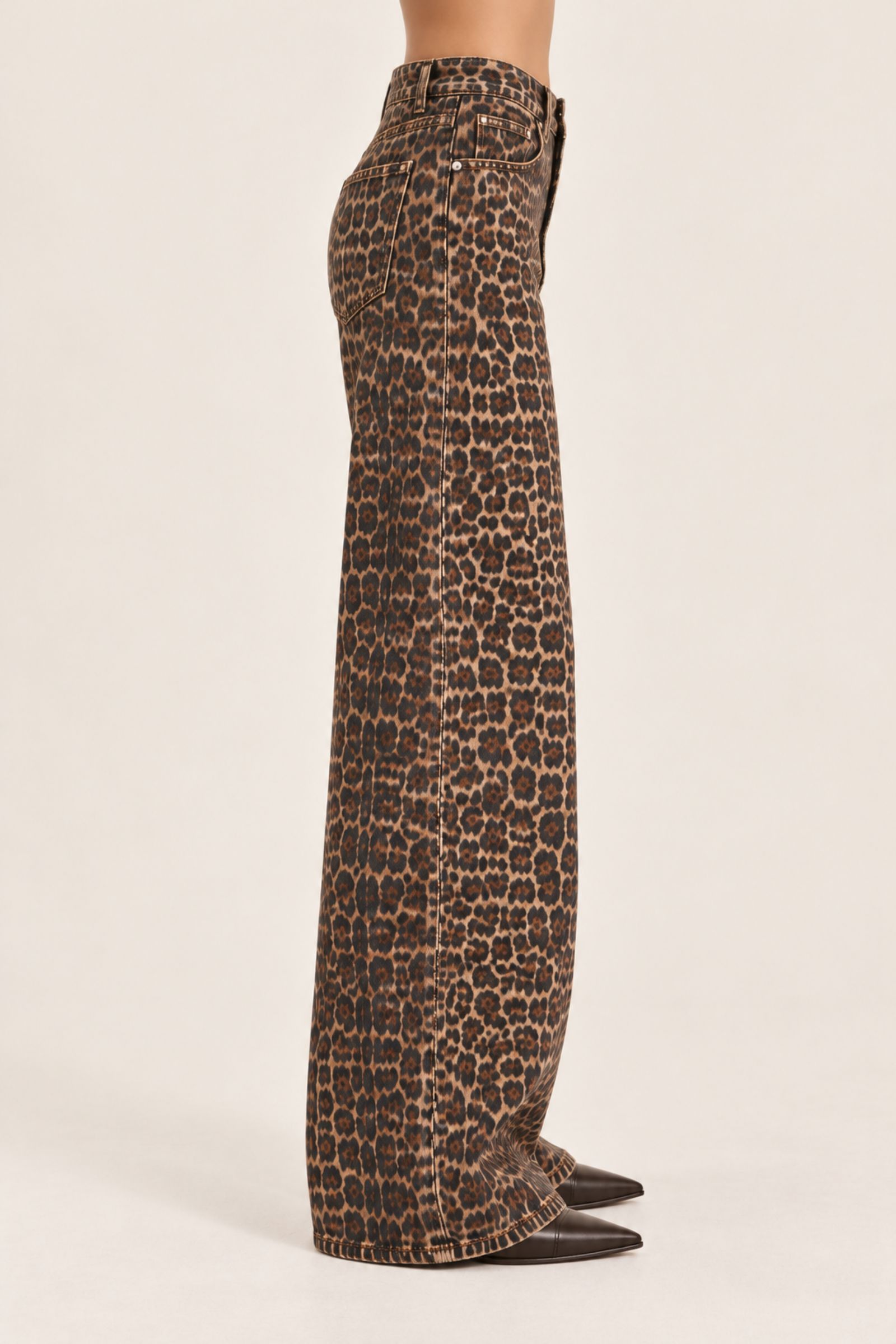 JEANS BALLOON CON STAMPA LEOPARDATA - immagine 3