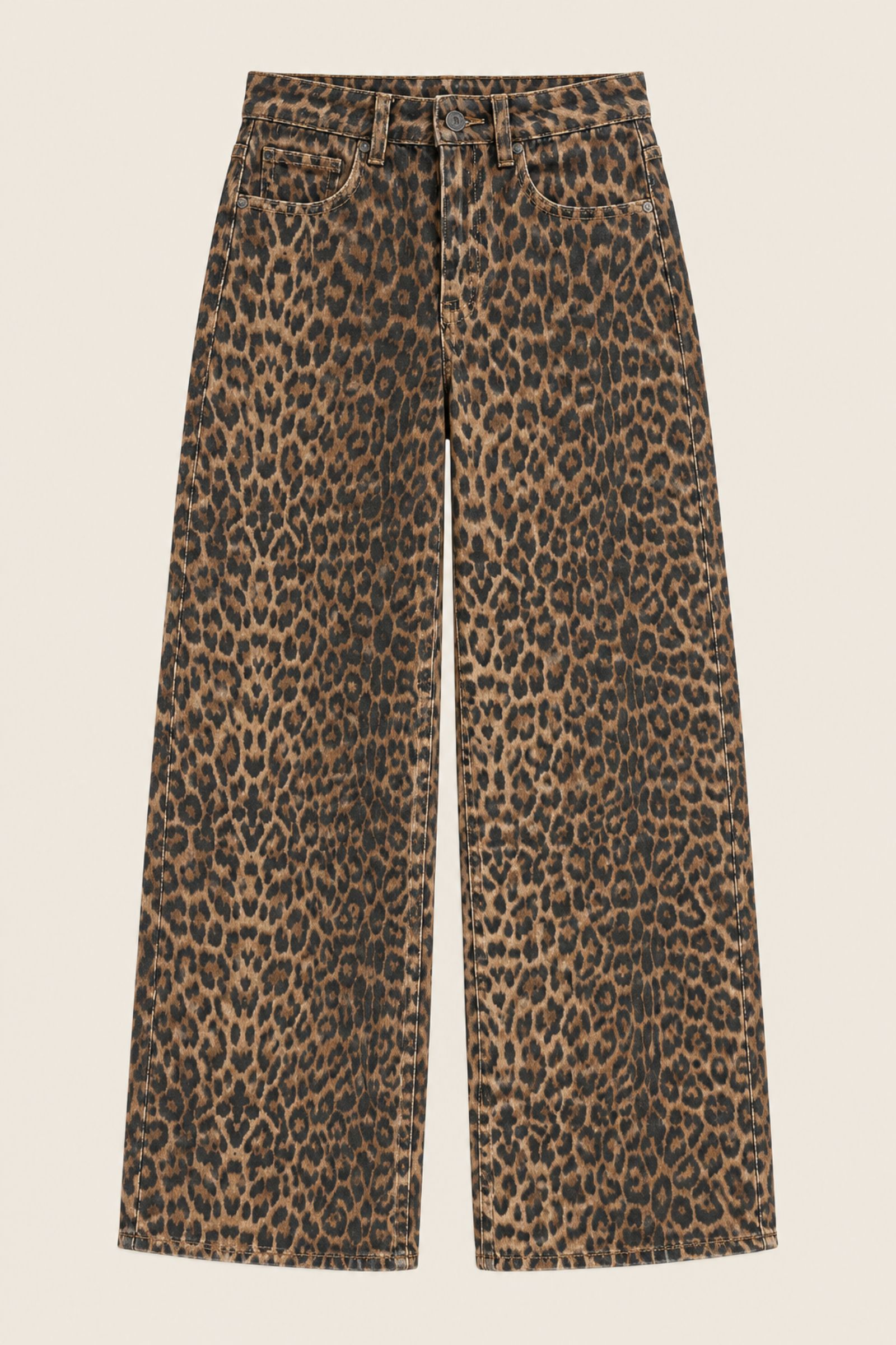 O175187-06_MACULATO JEANS BALLOON CON STAMPA LEOPARDATA - Maculato, XS