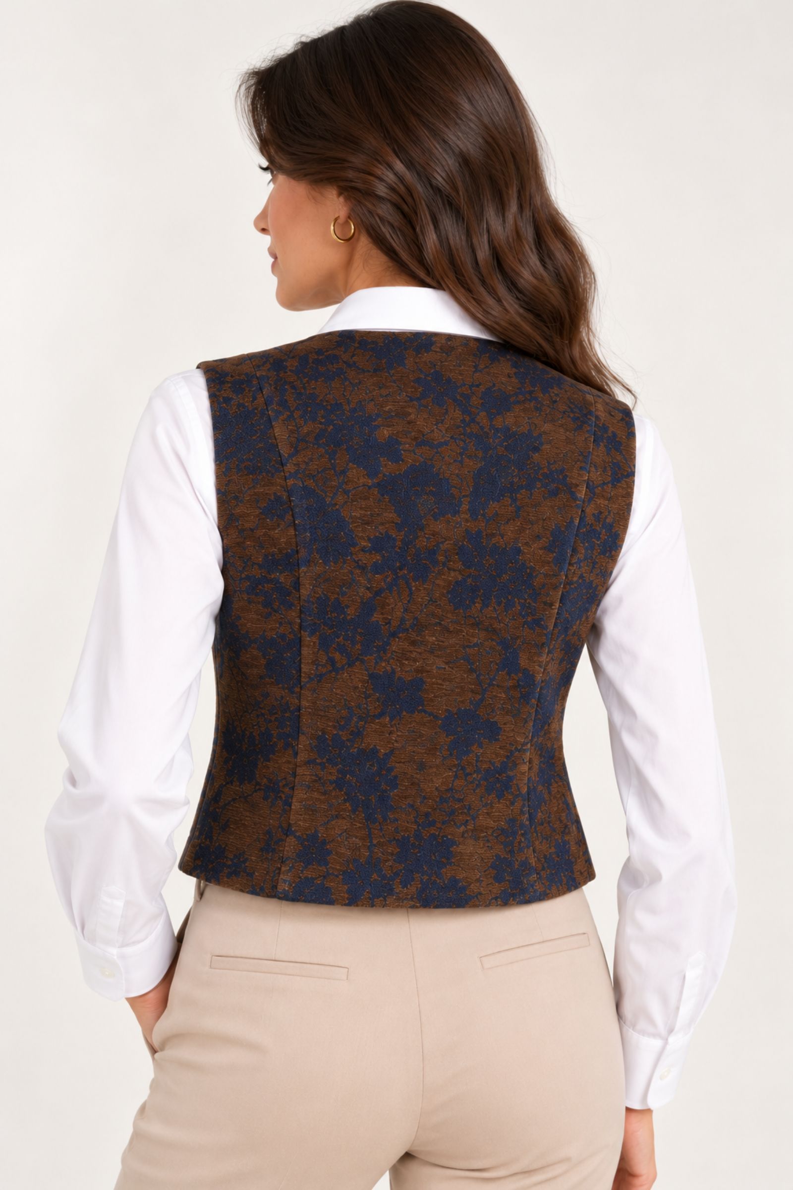 GILET CORTO CON FANTASIA FLOREALE - Image 3