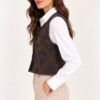 GILET CORTO CON FANTASIA FLOREALE - Image 4