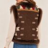 GILET IN MAGLIA FANTASIA CON BORDI EFFETTO PELLICCIA - Image 4