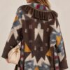 CARDIGAN APERTO CON FRANGE E FANTASIA GEOMETRICA - immagine 3