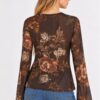 MAGLIA SEMITRASPARENTE CON SCOLLO INCROCIATO - Image 3
