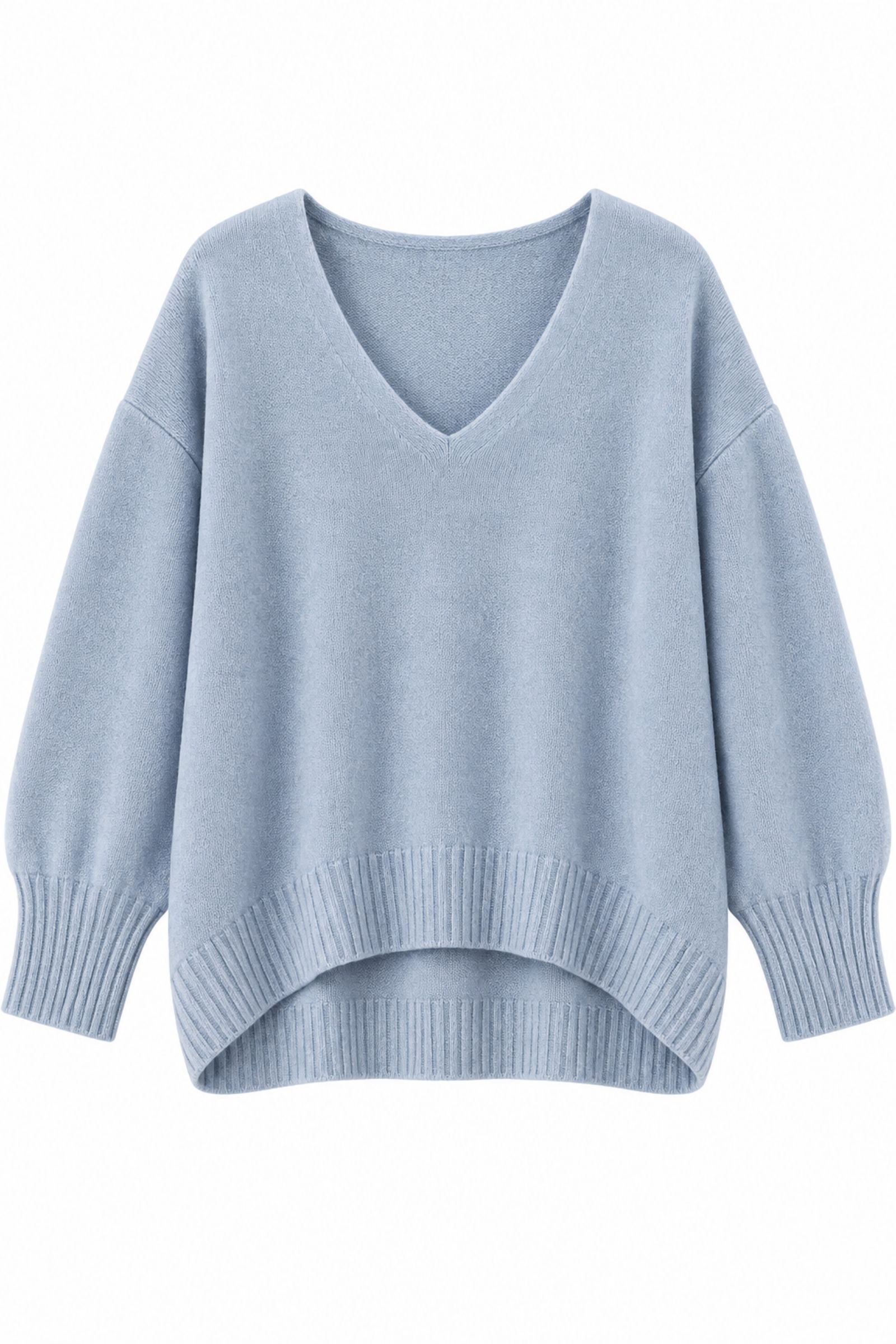 U100079-06_CIELO MAGLIA OVERSIZE CON SCOLLO A V - Cielo, TU