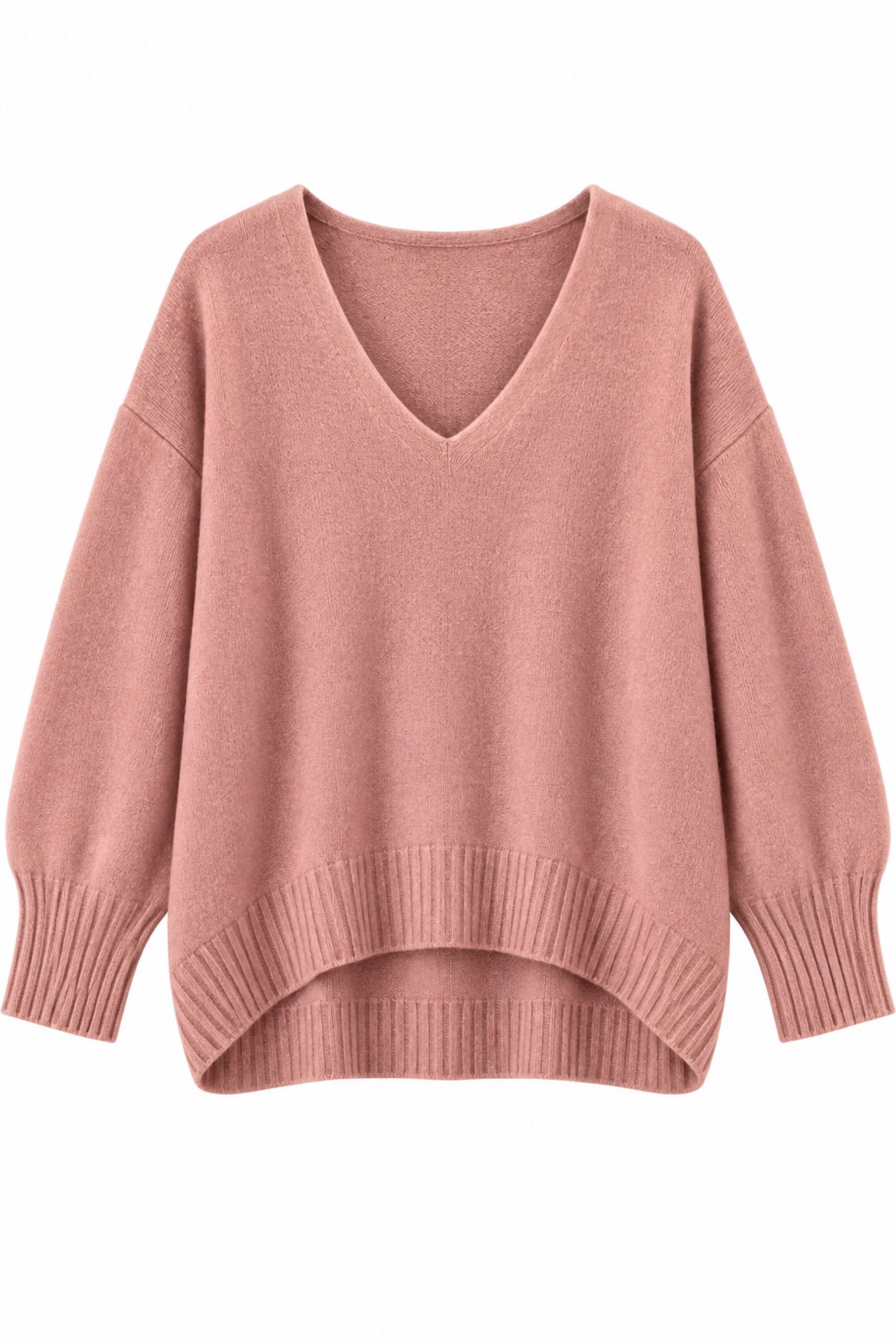 U100079-06_CIPRIA MAGLIA OVERSIZE CON SCOLLO A V - Cipria, TU