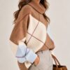 MAGLIONE OVERSIZE A ROMBI CON COLLO ALTO – Bild 4