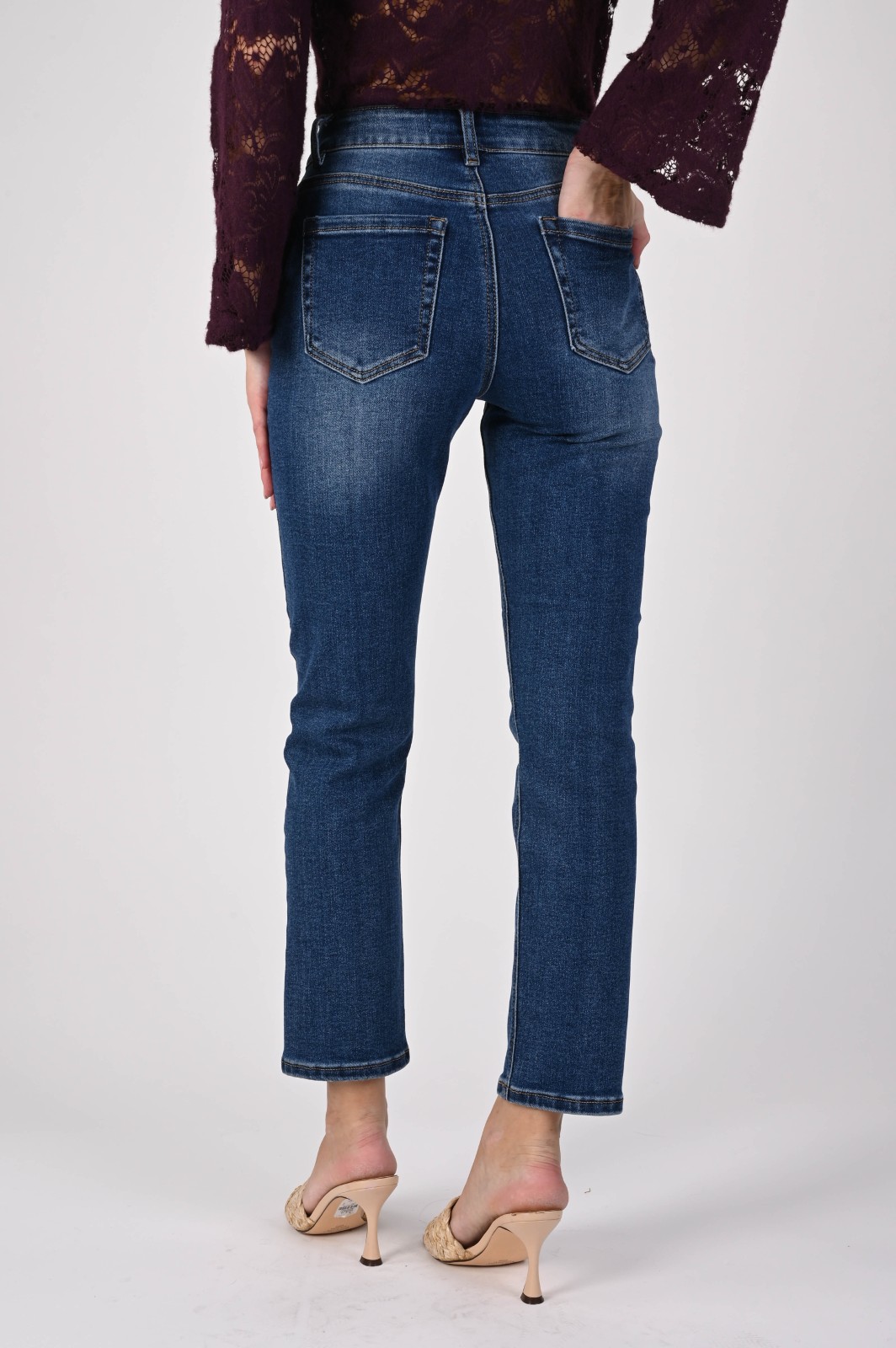 JEANS A GAMBA DRITTA VITA ALTA - immagine 4