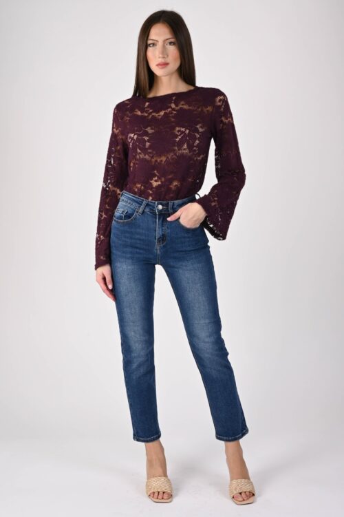 JEANS A GAMBA DRITTA VITA ALTA