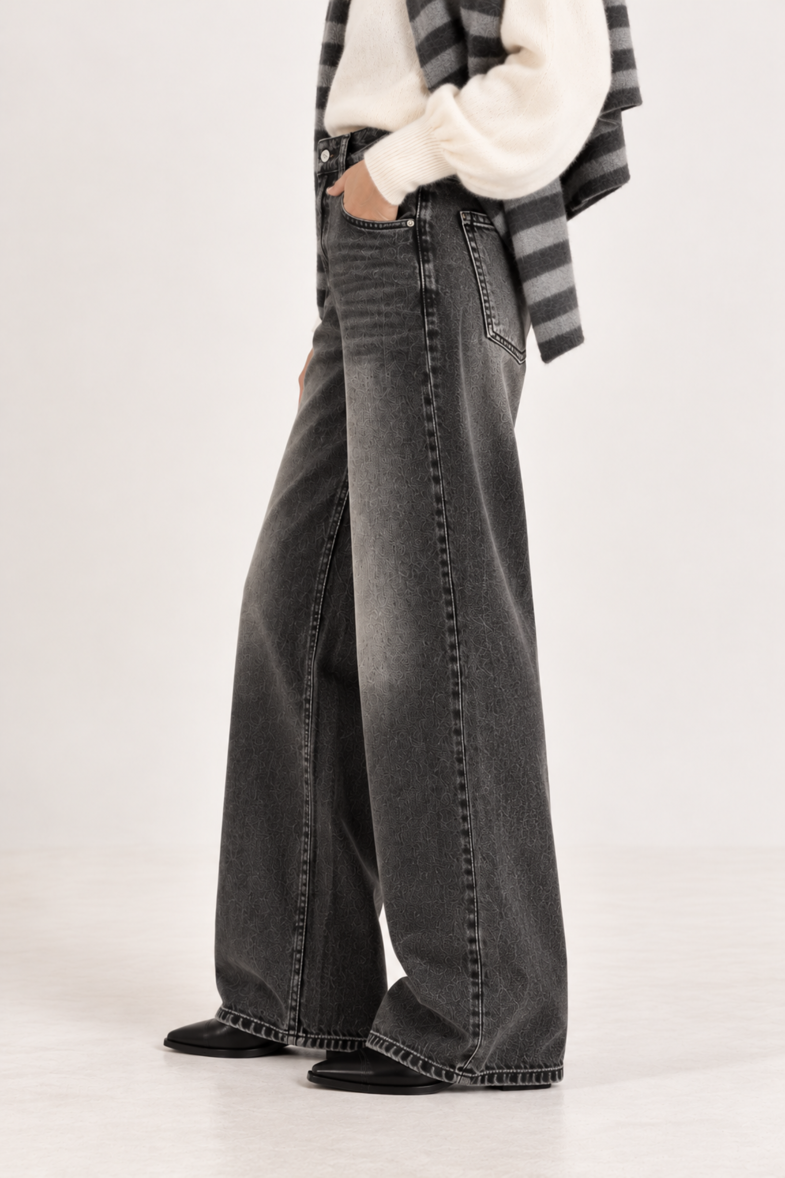 JEANS WIDE LEG EFFETTO SLAVATO - Image 3